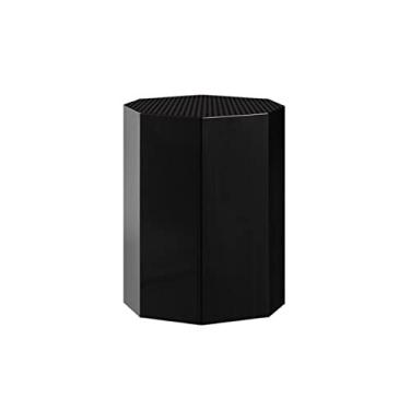 Imagem de Sapateira redonda moderna simples criativa giratória 360° armário de sapatos giratório prateleira organizadora de armazenamento de sapatos para entrada (preto 43 x 45 cm)