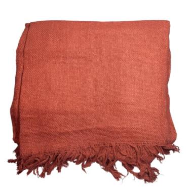 Imagem de Manta Para Sofá ou Cama Luxo Gigante 210x120 Tipo Capa de Sofá Protetora Algodão Decorativa manta para sofá sofa grande(Terracota)