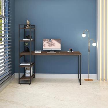 Imagem de Escrivaninha com Estante Alta 4 Prateleiras 1,50m Dynamica