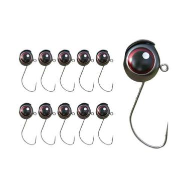 Imagem de Anzóis Jig Head Big Eyes 10un. Mustad 2.5g 3.5g 5g Para Iscas Artifici