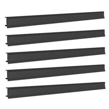 Imagem de Porta Etiqueta Bandeja Gondola Fit 90 Cm Preto Kit Com 10