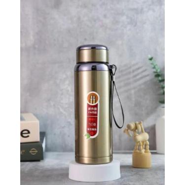 Imagem de Garrafa Térmica Inox 800ml Água Gelada Vedação Com Alça Quente e Frio 