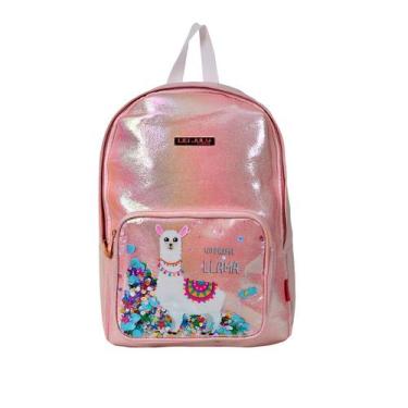 Imagem de Mochila Escolar Costas Brilhante Infantil Lhama Lili July - Santino, R