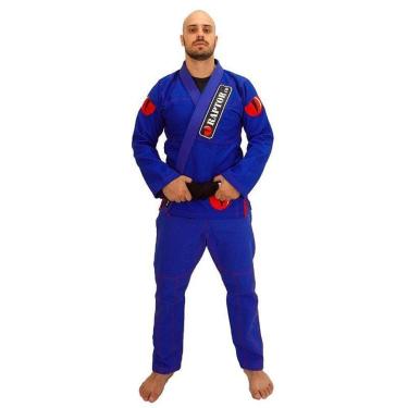 Imagem de Kimono Jiu Jitsu Masculino 100% Algodão Trançado Azul Royal | Raptor Classic-Masculino
