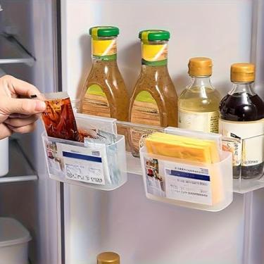 Imagem de Organizador de fatias de queijo pendurado para geladeira com economia de espaço - perfeito para sacos de tempero e solução de armazenamento de cozinha