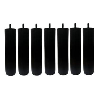 Imagem de Kit com 12 Pés para Cama Box 15cm – Preto Pé de cama Universal Base Suporte Cama Madeira Rosqueável