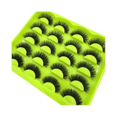 Imagem de Cílios Postiços De Visom Sintético 25MM, 10 Pares, Volumosos E Dramáti