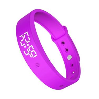 Imagem de Despertador de pulso | Pulseira de relógio vibratório inteligente | 3 alarmes com temporizador organizador diário - para crianças, adultos, homens, mulheres, adolescentes, cama de idosos, quarto