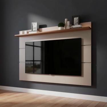 Imagem de Painel Moderno Para Tv Até 65 Polegadas Off White Freijó Off White-freijo