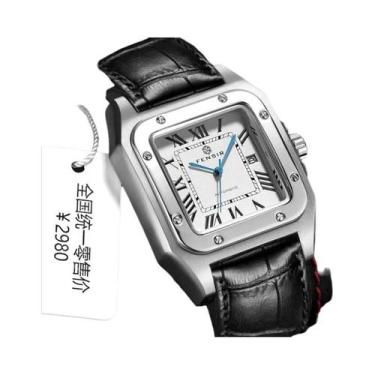 Imagem de Relógio De Quartzo Quadrado Casual E Moderno Para Homens, Presente Ver