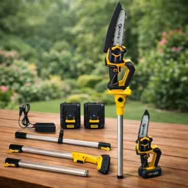 Imagem de Motosserra com Cabo Extensor, Motossera de Poda em Alturas, Extensível, 3M Altura Máx., Motoserra Extensora, Podadora, Motopoda Automática, Motopoda Elétrica
