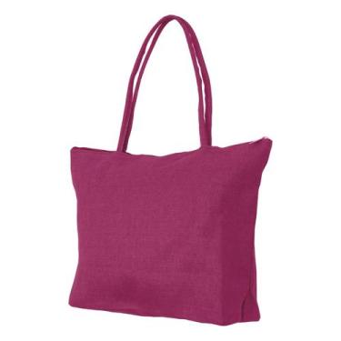 Imagem de Bolsa De Praia Piscina Feminina Palha Com Zíper Bolso Verão - Imporien