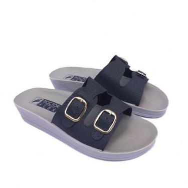Imagem de Sandália 2 Fivelas Doctor Comfort - Doctor Flex, 36, Azul marinho