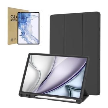 Imagem de Capa para Samsung Galaxy Tab A9+ / A9 Plus/A 11+ 11" (Modelos SM-X210/X215/X216/X218), Com Suporte Para Caneta Touch, Auto Wake/Sleep Smart Tablet, Anti Impacto, Leve e Resistente (Preto)