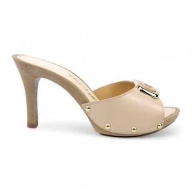 Imagem de Tamanco Tchocco Salto Alto e Enfeito Dourado-Feminino