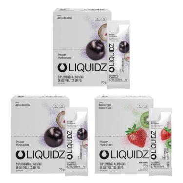 Imagem de LIQUIDZ® - Eletrólitos Zero Açúcares - Jabuticaba | Morango - Kit 3 Caixas - 42 sachês-Unissex