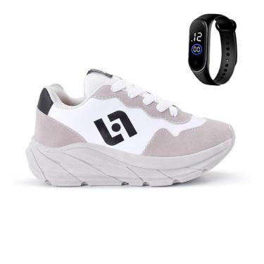 Imagem de Tenis Infantil Meninos Jogger Escolar Casual Camurça + Relogio-Masculino