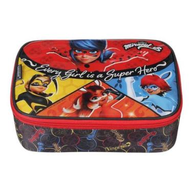 Imagem de Estojo Escolar Infantil Box Grande Miraculous Max Oficial - dermiwil