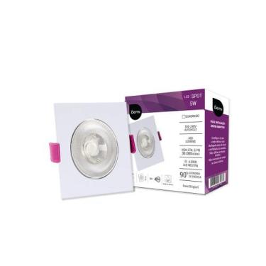 Imagem de Spot Smd Led 100-240v Quadrado Foco Dirigivel 5w 4000K Branco Demi - D