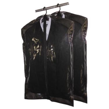 Imagem de 2 Porta Terno/camisa Preto Reforçado C/ Zíper 60x100cm - Idealiza
