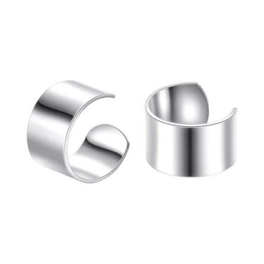 Imagem de Brincos De Pressão Femininos De Aço Inoxidável Com Folha, Sem Furo, Ac