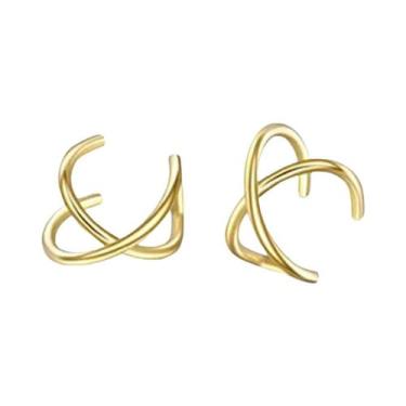 Imagem de Brincos De Pressão Femininos De Aço Inoxidável Com Folha, Sem Furo, Ac