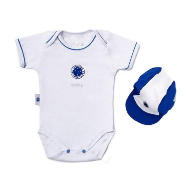 Imagem de Kit Bebê Cruzeiro com Body e Boné Oficial