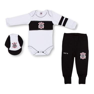 Imagem de Conjunto Longo Corinthians Body com Boné Oficial