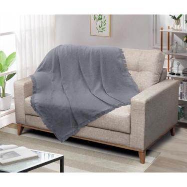 Imagem de Manta Protetor Sofá Soft Viena Lisa Algodão Luxo Decorativa - COMERCIA
