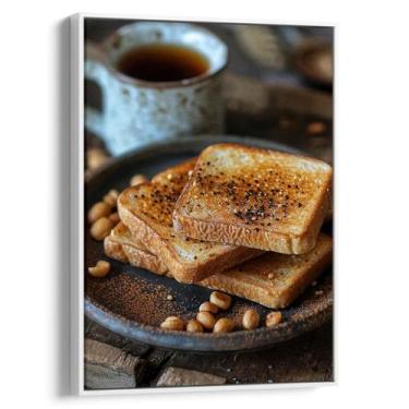 Imagem de Quadro decorativo Café da Manhã com Torradas Douradas - Art Canvas, 90