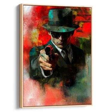 Imagem de Quadro decorativo Mafioso - Mioquadros, 90x60 cm, Natural