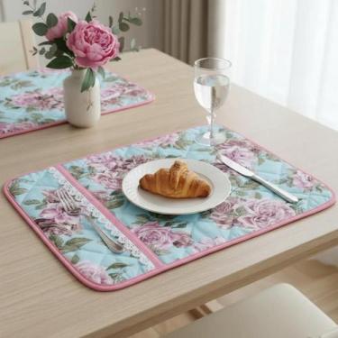 Imagem de Jogo Americano Matelado 4 Peças - Recanto Da Costura