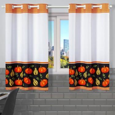 Imagem de Cortina de Cozinha 2,20m x 1,30m Estampada Decorativa para Janela Alta