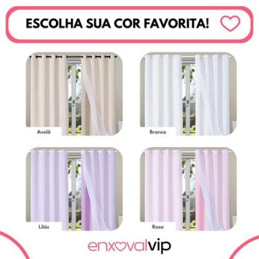 Imagem de Cortina Classic 4,00m x 2,50m para Sala Quarto Janela Cozinha Decorati