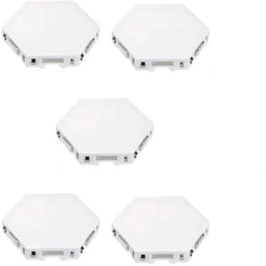 Imagem de 5 Lampada Luminaria Led Hexagonal Modular Decorativa De Parede Para Qu