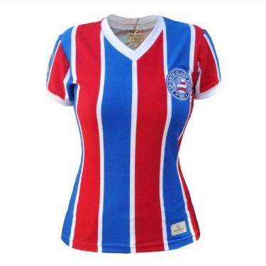 Imagem de Camiseta Retrômania EC Bahia 1988 - Feminina, P, Vermelho, Azul