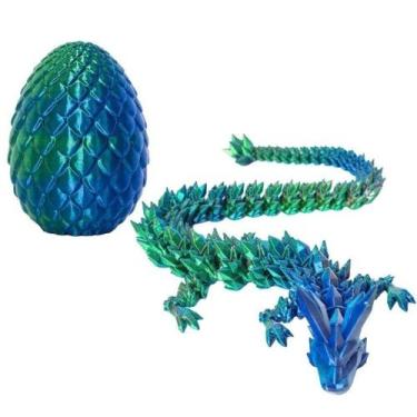 Imagem de Ovo de Dragão com Dragão Articulado  Brinquedo Articulado Decorativo p
