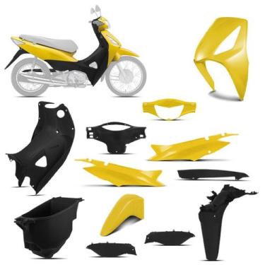 Imagem de Kit Peças Plásticas Biz 125 Amarelo Topázio 2008 e 2009 - PRO TORK, AM