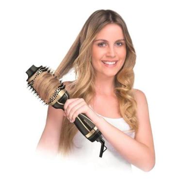 Imagem de Escova Secadora 3 Em 1 Black Gold Argan Mondial ES-15 1200w