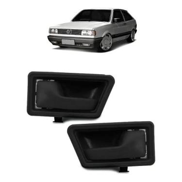 Imagem de Par Maçaneta Interna Gol 87 Quadrado Parati Saveiro Moldura - Congratu