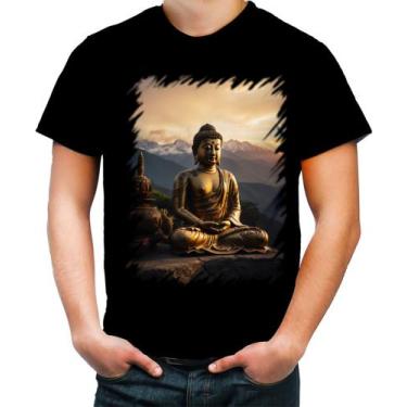 Imagem de Camiseta Colorida Estátua de Buda Iluminado Religião 21 - Kasubeck Sto