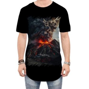 Imagem de Camiseta Longline Vulcão em Erupção Destruição 1 - Kasubeck Store®, GG