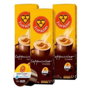 Imagem de Kit 20 Cápsulas de Café Cappuccino Classic 3 Três Corações adoçado, co