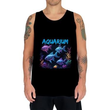 Imagem de Camiseta Regata Peixes no Aquário Translúcido Fish 2 - Kasubeck Store®