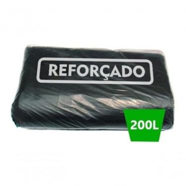 Imagem de Saco de Lixo 200 Litros Reforçado 95X115 Boca Larga 0,14 Micras para Uso Doméstico e Co...