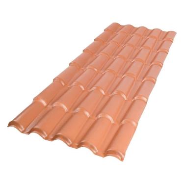 Imagem de Telha de PVC Colonial Afort Cerâmica Terracota 2 e 30 X 0 e 86 m Conforto Térmico e Acú...