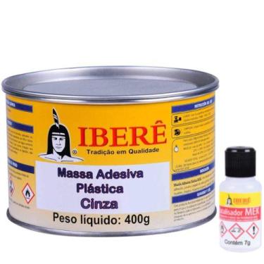 Imagem de Massa plástica com catalisador 400 gramas cinza (Cinza) - Iberê