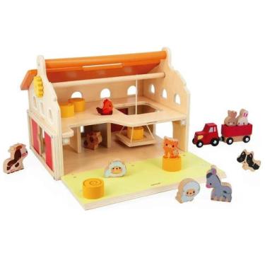 Imagem de Brinquedo Minha Primeira Fazendinha Infantil Educativo Completo em Mad