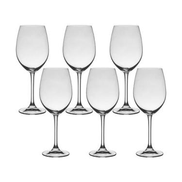 Imagem de Taça De Cristal Bohemia Para Vinho 625 ml Flamenco 6 Peças - Bohemia C
