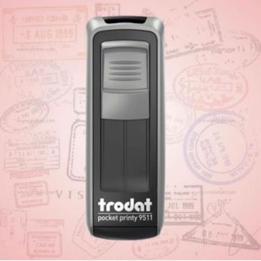 Imagem de Carimbo de bolso pocket Trodat, Cinza